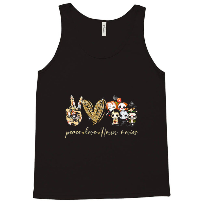 Peace Love Horror Tank Top | Artistshot