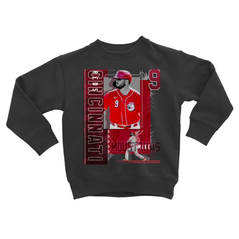 Mike Moustakas  Baseball Paper Poster Reds 2 Toddler Sweatshirt | Artistshot