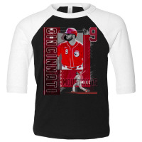 Mike Moustakas  Baseball Paper Poster Reds 2 Toddler 3/4 Sleeve Tee | Artistshot