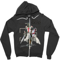 Templar Shield Cross Medieval Warrior Sword Knights Templar Armor Of G Zipper Hoodie | Artistshot