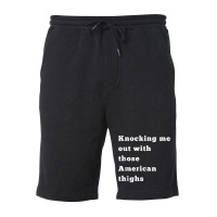 Knocking Me Out With Those American Thighs Tank Top Fleece Short | Artistshot