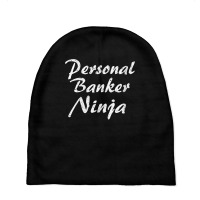 Womens Personal Banker Tshirt Job Occupation Funny Work Title V Neck T Baby Beanies | Artistshot