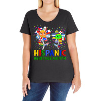 Hispanic Heritage Month Flower Kids Latin Flags T Shirt Ladies Curvy T-shirt | Artistshot