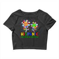 Hispanic Heritage Month Flower Kids Latin Flags T Shirt Crop Top | Artistshot