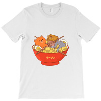 Ramen T Shirtramen And Cats T Shirt By Ppmid T-shirt | Artistshot