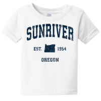 Sunriver Oregon Or Vintage Athletic Navy Sports Design T Shirt Baby Tee | Artistshot