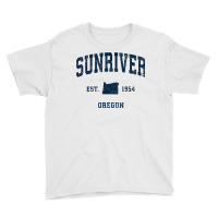 Sunriver Oregon Or Vintage Athletic Navy Sports Design T Shirt Youth Tee | Artistshot