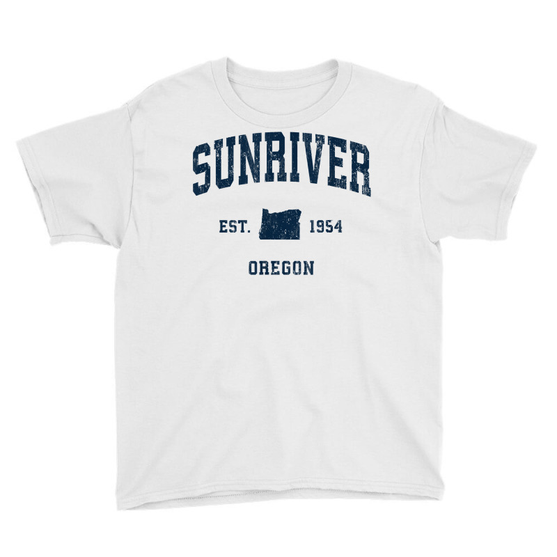 Sunriver Oregon Or Vintage Athletic Navy Sports Design T Shirt Youth Tee by nealegmruland1 | Artistshot