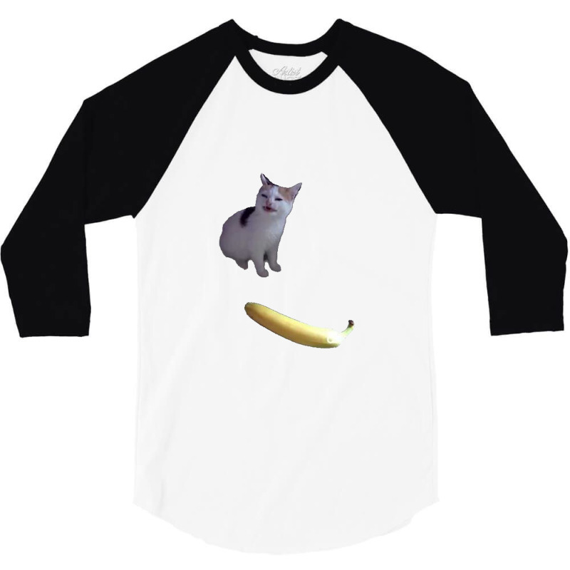 Cat No Banana 3/4 Sleeve Shirt | Artistshot