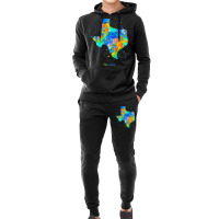 Texas Map T Shirt Hoodie & Jogger Set | Artistshot