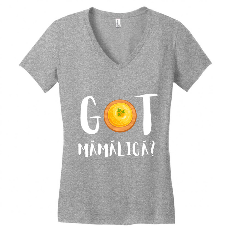 Mamaliga Romanian Moldovan Porridge Polenta Romania Long Sleeve T Shir Women's V-Neck T-Shirt by cm-arts | Artistshot