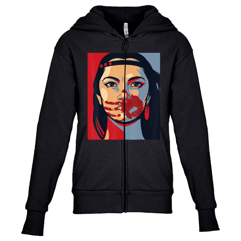 Mmiw Awareness Indigenous Woman Art Stolen Sisters Youth Zipper Hoodie by Kenlofu52 | Artistshot