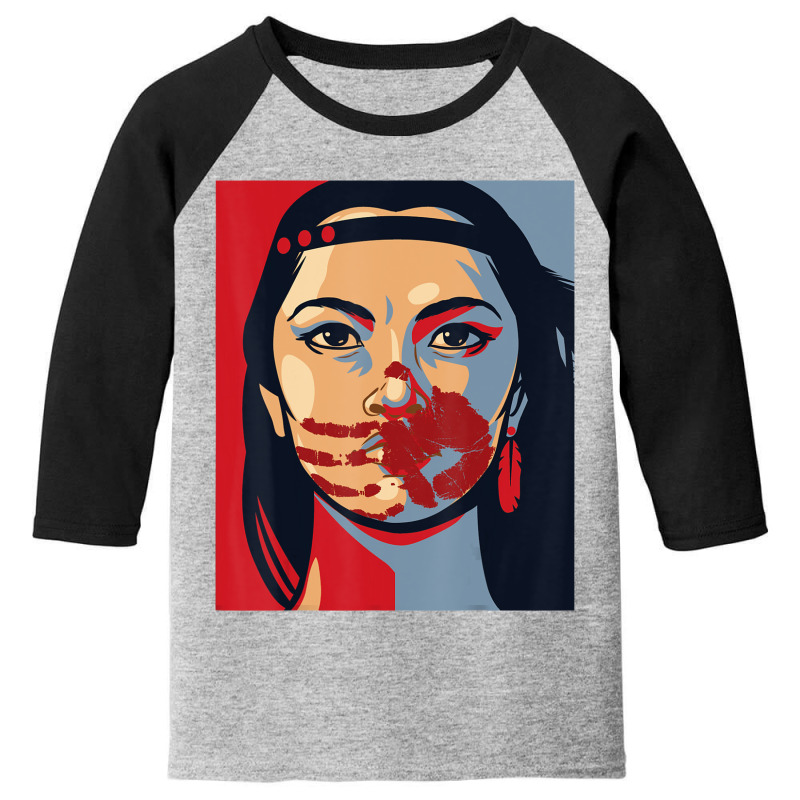 Mmiw Awareness Indigenous Woman Art Stolen Sisters Youth 3/4 Sleeve by Kenlofu52 | Artistshot