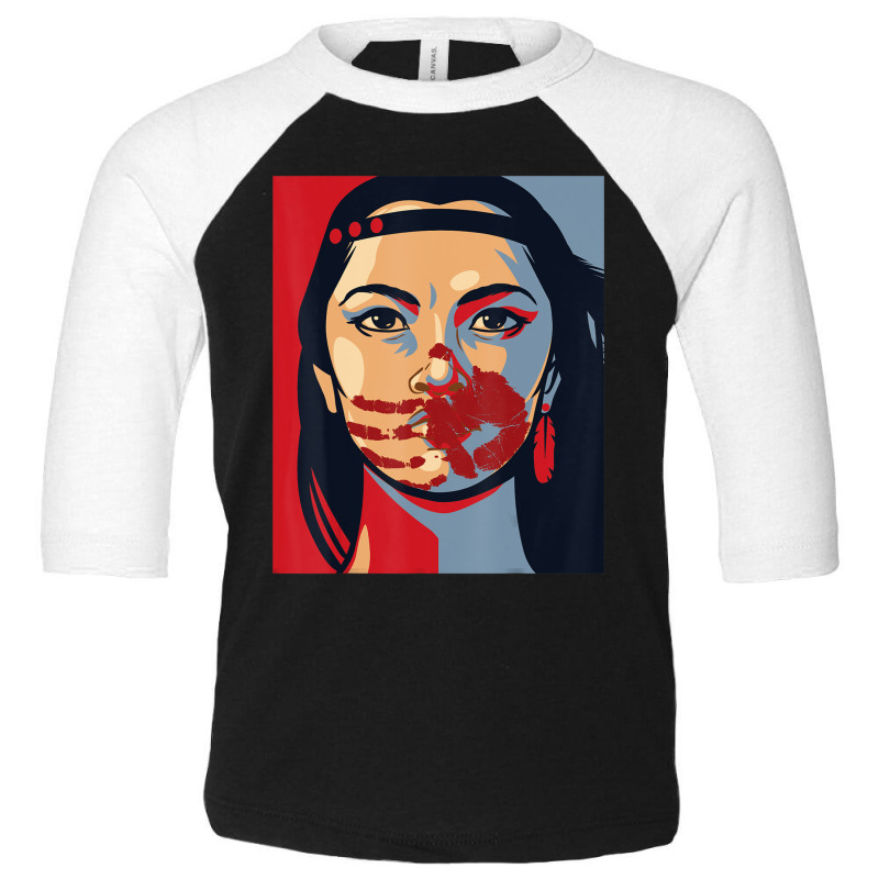 Mmiw Awareness Indigenous Woman Art Stolen Sisters Toddler 3/4 Sleeve Tee by Kenlofu52 | Artistshot