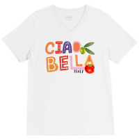 Funny Ciao Bella Saying Italy Garden For Italian Foods Lover Premium T V-neck Tee | Artistshot