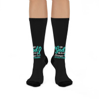 My God Is Stronger Than Dysautonomia Awareness Warrior Crew Socks | Artistshot