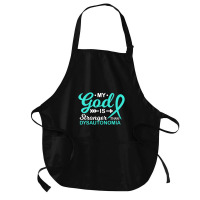 My God Is Stronger Than Dysautonomia Awareness Warrior Medium-length Apron | Artistshot