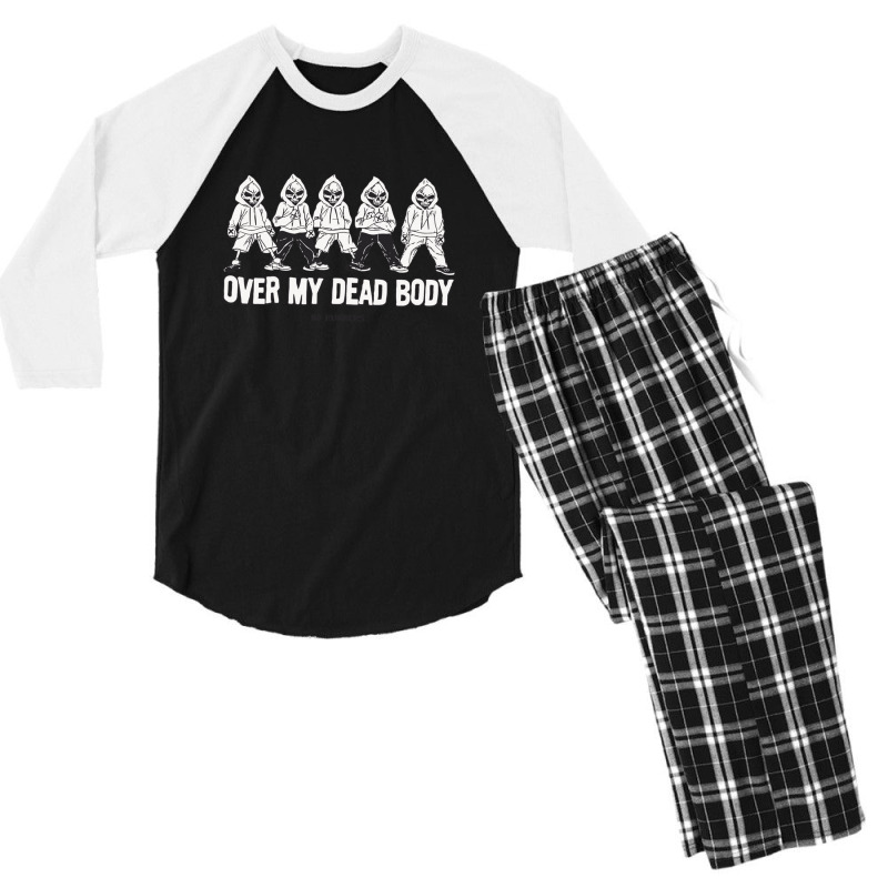 Over My Dead Body Men's 3/4 Sleeve Pajama Set by KelcieWhite | Artistshot