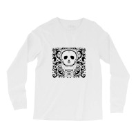 Skull Stencil Long Sleeve Shirts | Artistshot