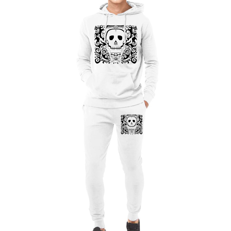 Skull Stencil Hoodie & Jogger Set | Artistshot