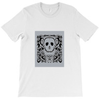 Skull Stencil Cool Grey T-shirt | Artistshot