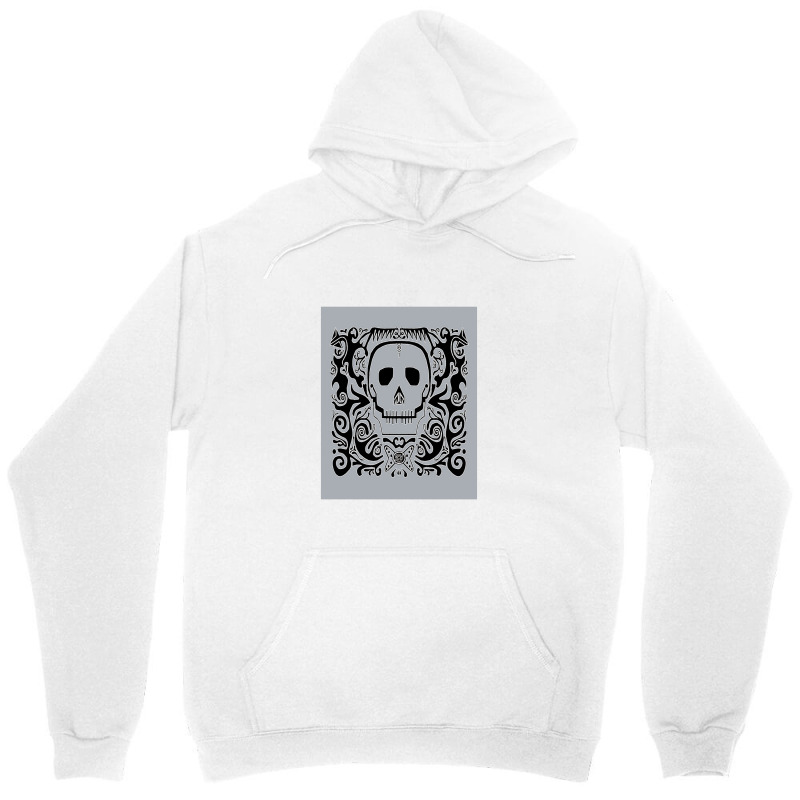 Skull Stencil Cool Grey Unisex Hoodie | Artistshot