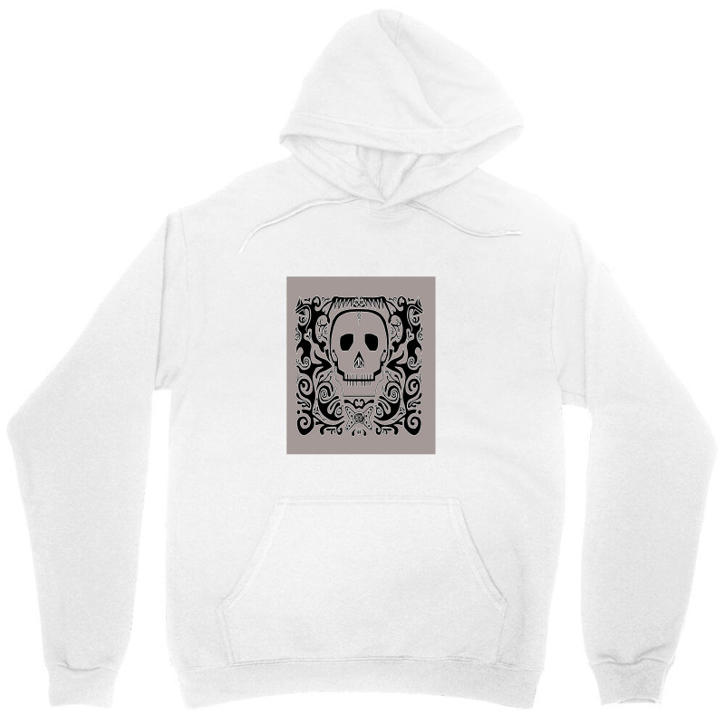 Skull Stencil Warm Grey Unisex Hoodie | Artistshot