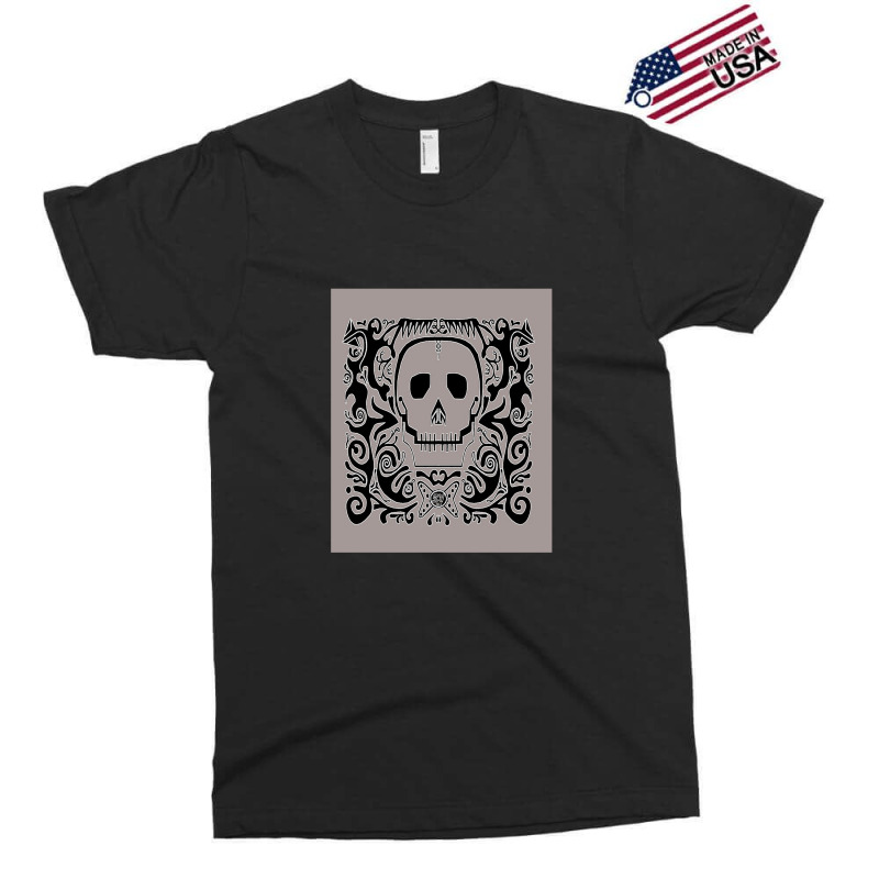 Skull Stencil Warm Grey Exclusive T-shirt | Artistshot