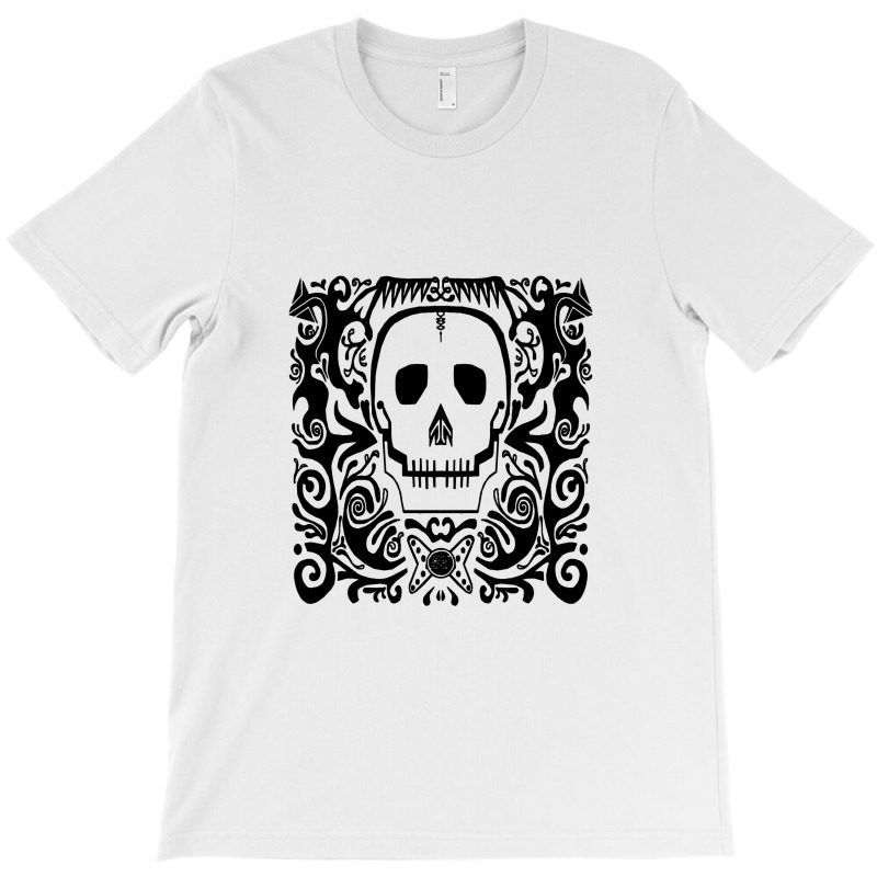 Skull Stencil White Throw T-shirt | Artistshot