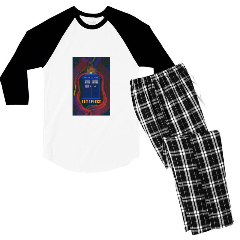 Timepiece Tardis Men's 3/4 Sleeve Pajama Set | Artistshot