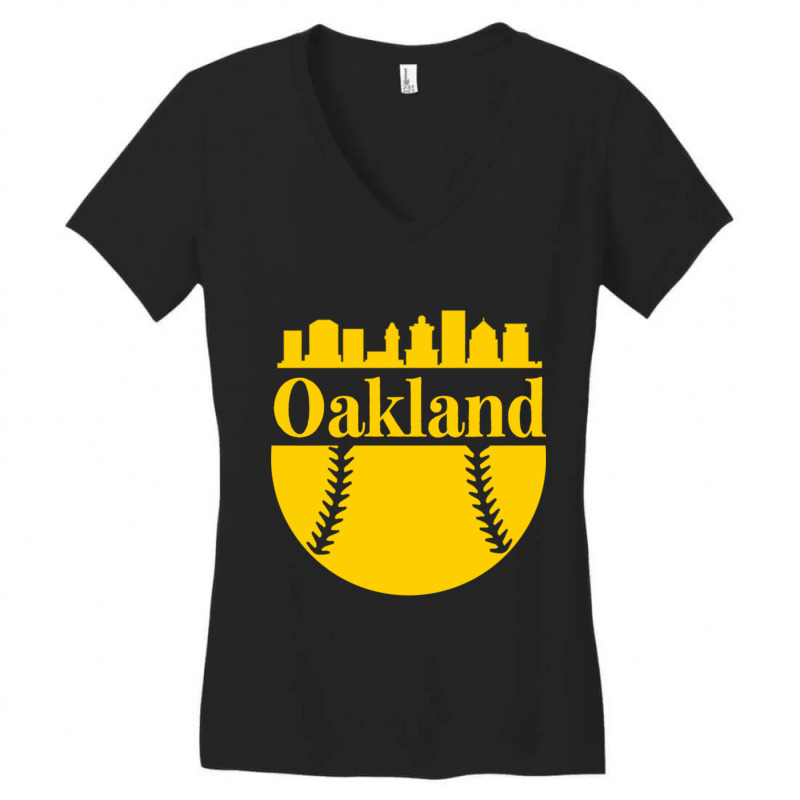 Oakland Baseball Women's V-Neck T-Shirt by Kanjolen689 | Artistshot