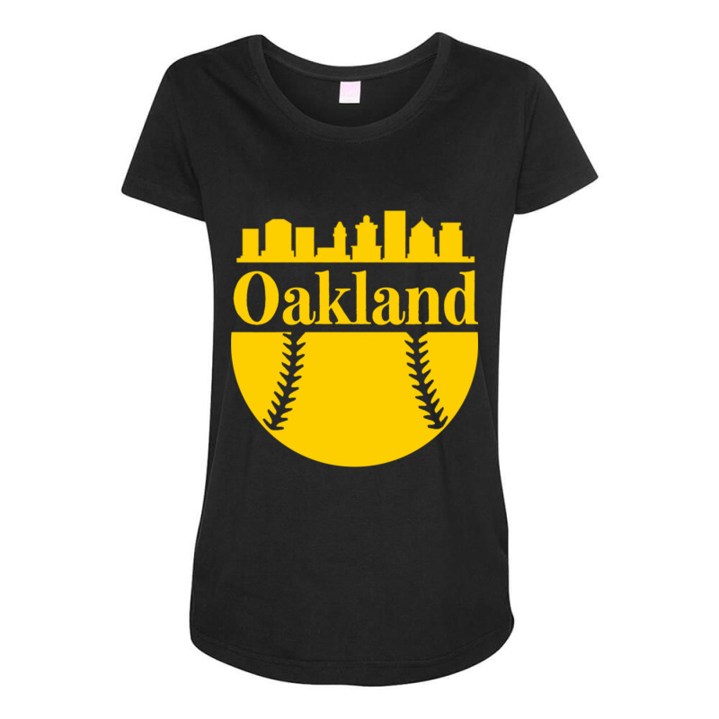 Oakland Baseball Maternity Scoop Neck T-shirt by Kanjolen689 | Artistshot