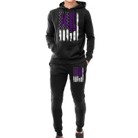 Overdose Awareness Flag Purple Ribbon Addiction Recovery Hoodie & Jogger Set | Artistshot