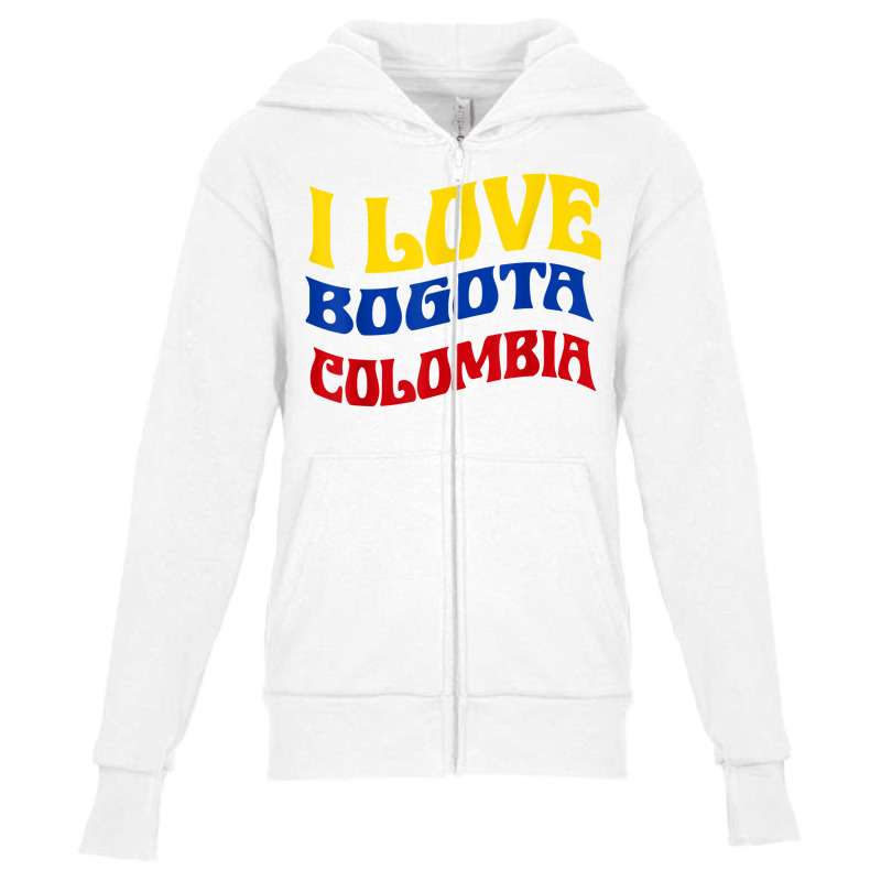 I Love Bogota Colombia Flag Map Colombian Pride Camiseta T Shirt Youth Zipper Hoodie by cm-arts | Artistshot