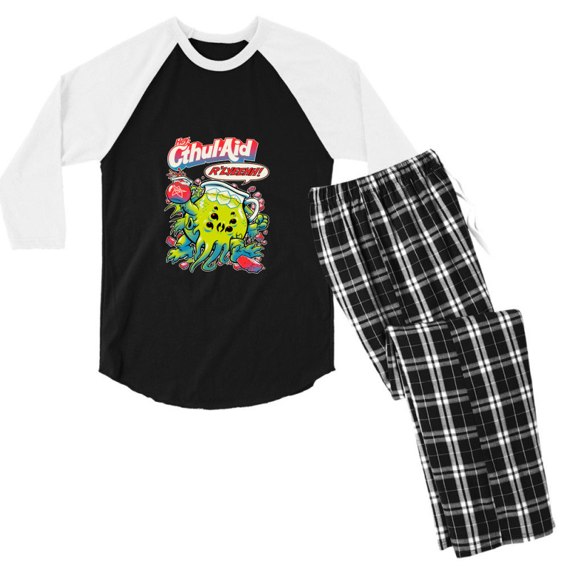 Cthulhu T Shirtcthul Aid T Shirt By Beastpop Men's 3/4 Sleeve Pajama Set | Artistshot