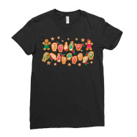 Asl Christmas American Sign Language Gingerbread Hands Deaf Tank Top Ladies Fitted T-shirt | Artistshot