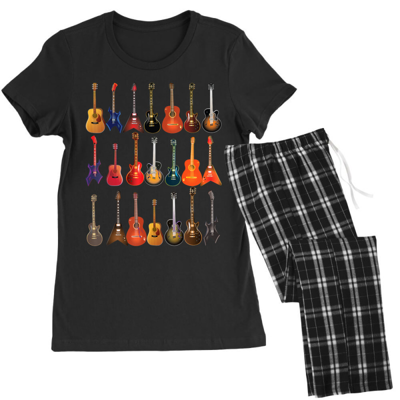 Cute Guitar Rock N Roll Musical Instruments Women's Pajamas Set by cm-arts | Artistshot