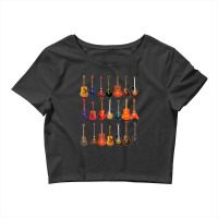 Cute Guitar Rock N Roll Musical Instruments Crop Top | Artistshot