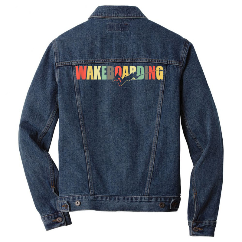 Retro Wakeboarder Wakeboard   Vintage Wakeboarding Tank Top Men Denim Jacket | Artistshot