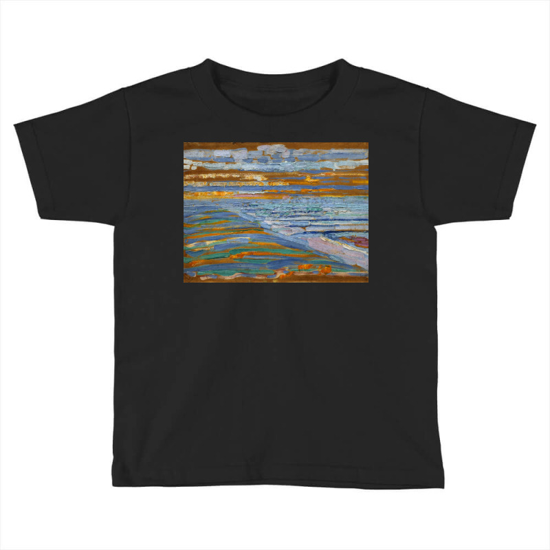 Piet View From The Dunes With Beach And Piers Domburg Toddler T-shirt by morganteagan74 | Artistshot