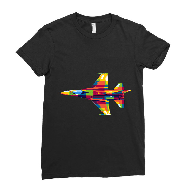 F-16 Fighting Falcon Ladies Fitted T-Shirt by Kanmosrin52 | Artistshot