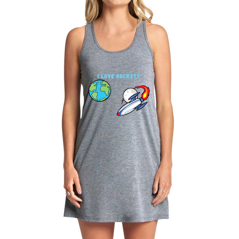 I Love Rockets (by 6 Year Old Aidan) Tank Dress by Mata Gibson | Artistshot