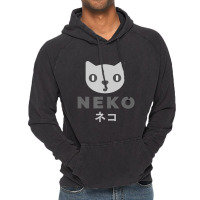 Neko Kitten Cat Anime Katakana Modern Japanese Designer Vintage Hoodie | Artistshot