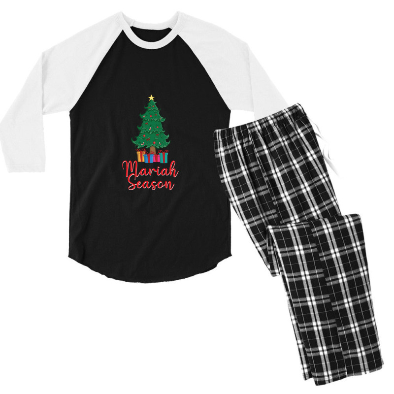 Mariah Carey Season Christmas .png Men's 3/4 Sleeve Pajama Set by DonnaLee | Artistshot