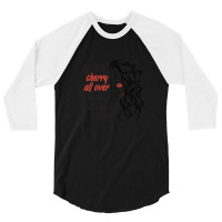 Lipstick Cherry All Over The Lens .png 3/4 Sleeve Shirt | Artistshot