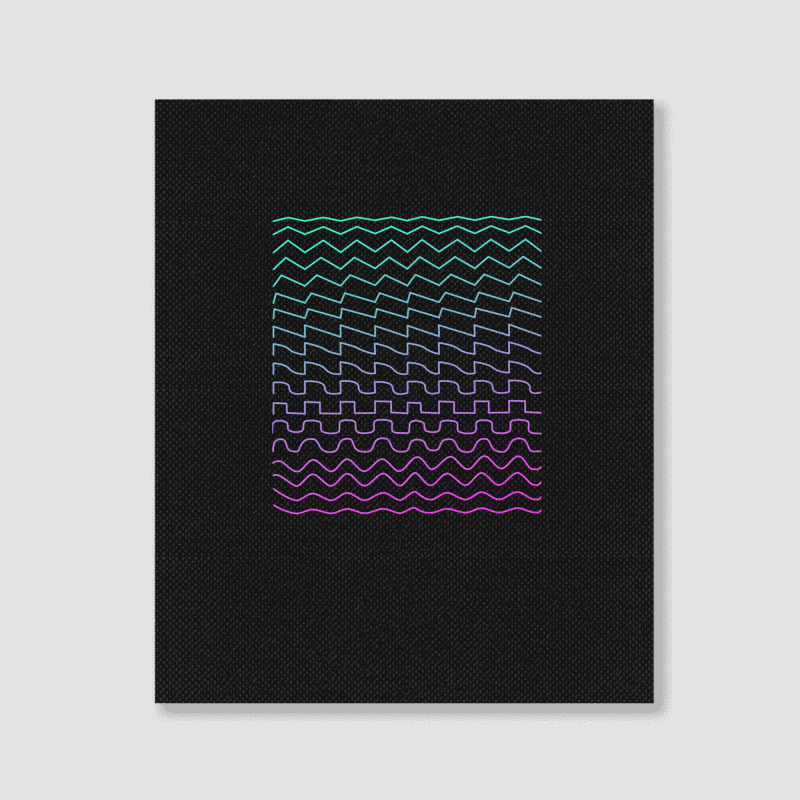 Synthesizer Waveforms Portrait Canvas Print | Artistshot