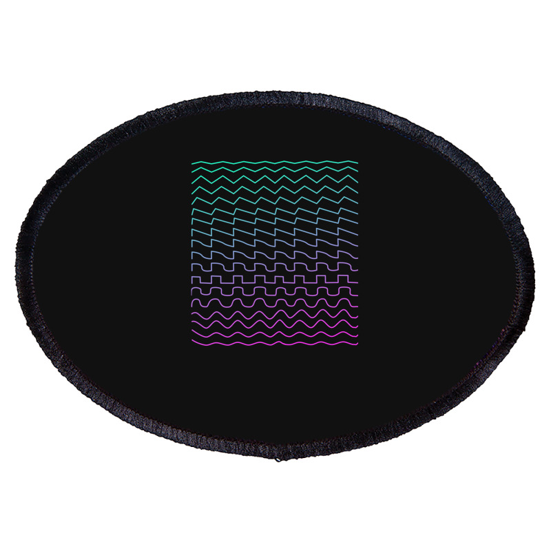 Synthesizer Waveforms Oval Patch | Artistshot