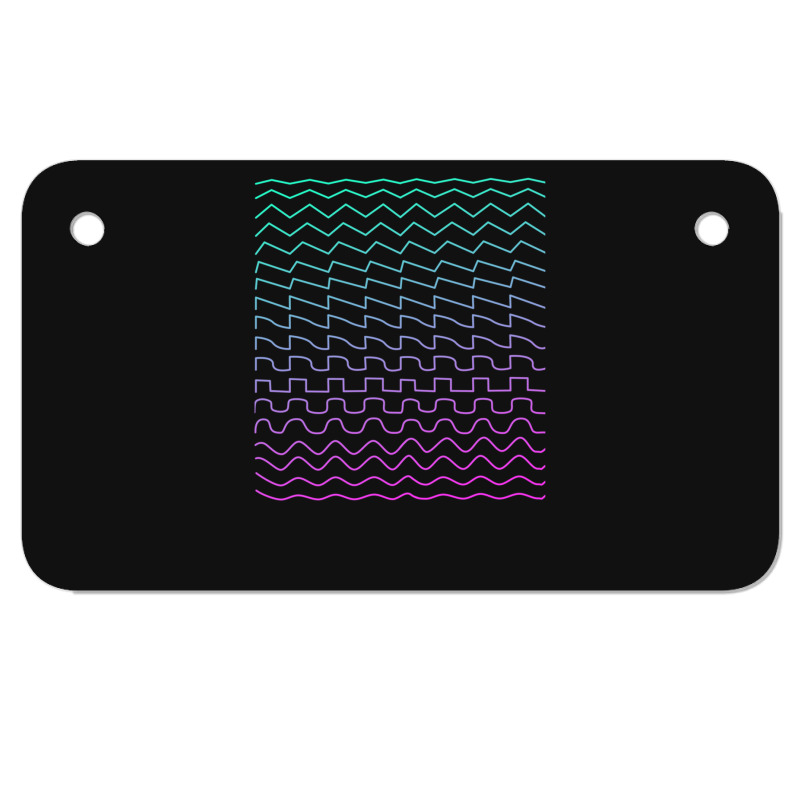 Synthesizer Waveforms Motorcycle License Plate | Artistshot