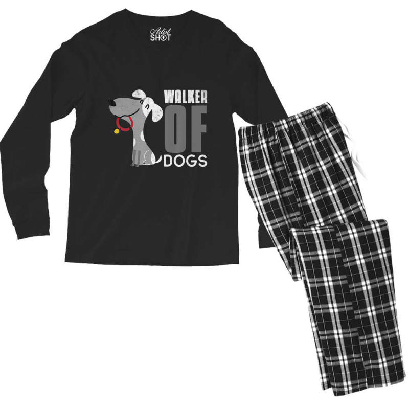 Walker Of Dogs For Professional Dog Walkers Trainers Men's Long Sleeve Pajama Set by Konlasa6638 | Artistshot