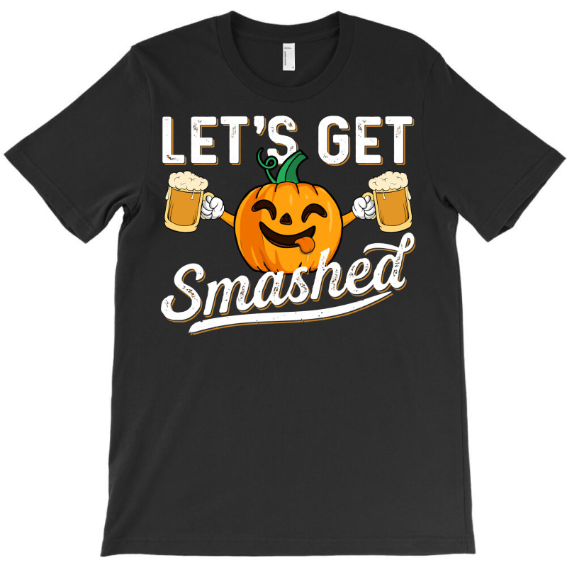 Drinking Pumpkin Lets Get Smashed Beer Lover Halloween Funny Long Slee T-Shirt by cipaehuwogi1 | Artistshot